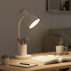 LED Desk Lamp | Eye-Friendly Adjustable Light | Integrated Pen Holder
