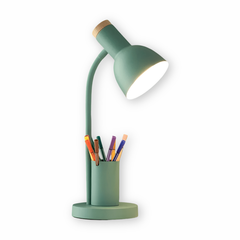 LED Desk Lamp | Eye-Friendly Adjustable Light | Integrated Pen Holder