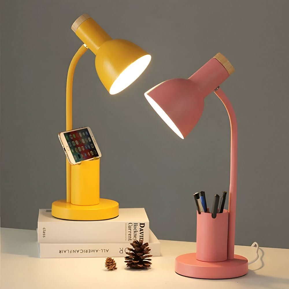 LED Desk Lamp | Eye-Friendly Adjustable Light | Integrated Pen Holder