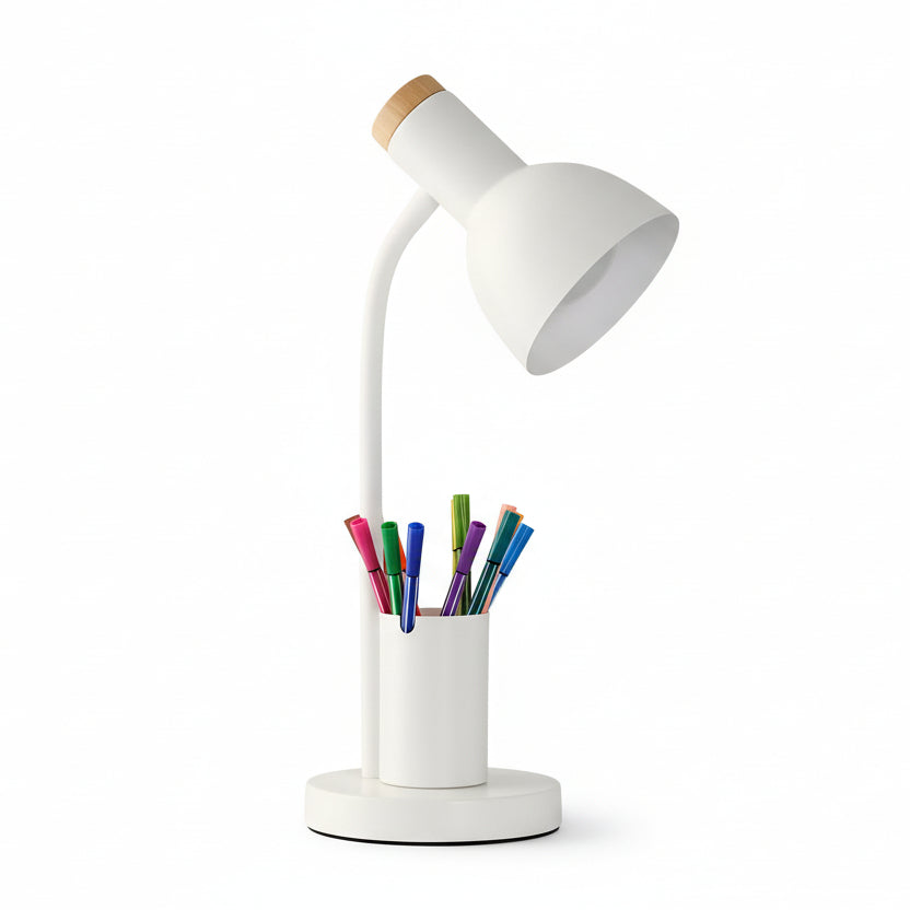 LED Desk Lamp | Eye-Friendly Adjustable Light | Integrated Pen Holder