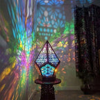 LED Floor Lamp | Boho Starry Sky Projection & USB-Powered