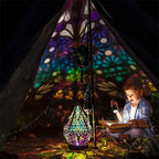 LED Floor Lamp | Boho Starry Sky Projection & USB-Powered
