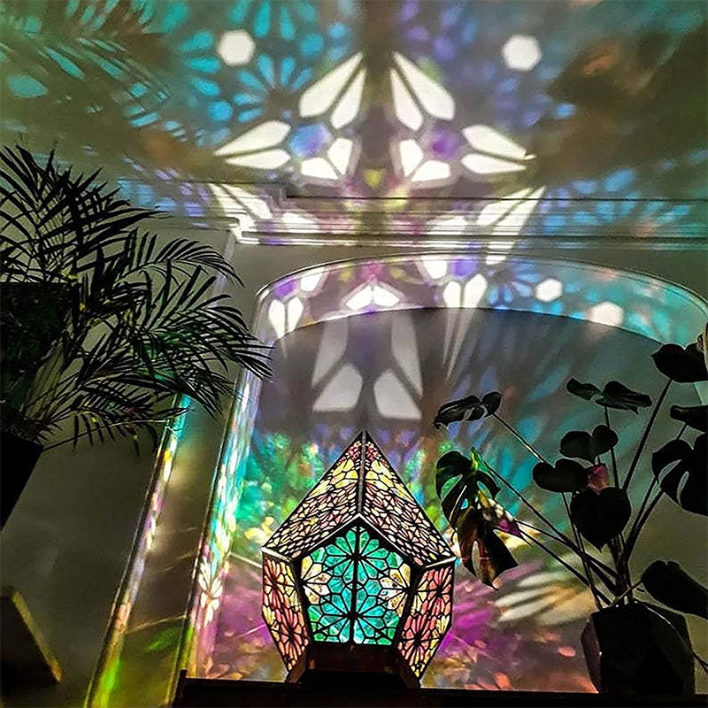 LED Floor Lamp | Boho Starry Sky Projection & USB-Powered