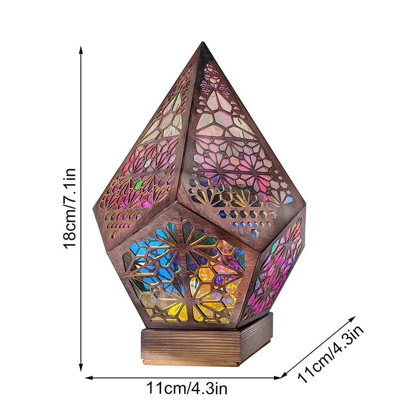 LED Floor Lamp | Boho Starry Sky Projection & USB-Powered