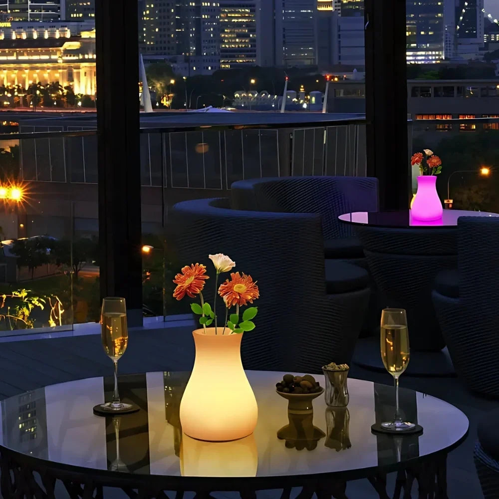LED Flower Vase | USB Rechargeable IP65 Waterproof & 16-Colour Remote