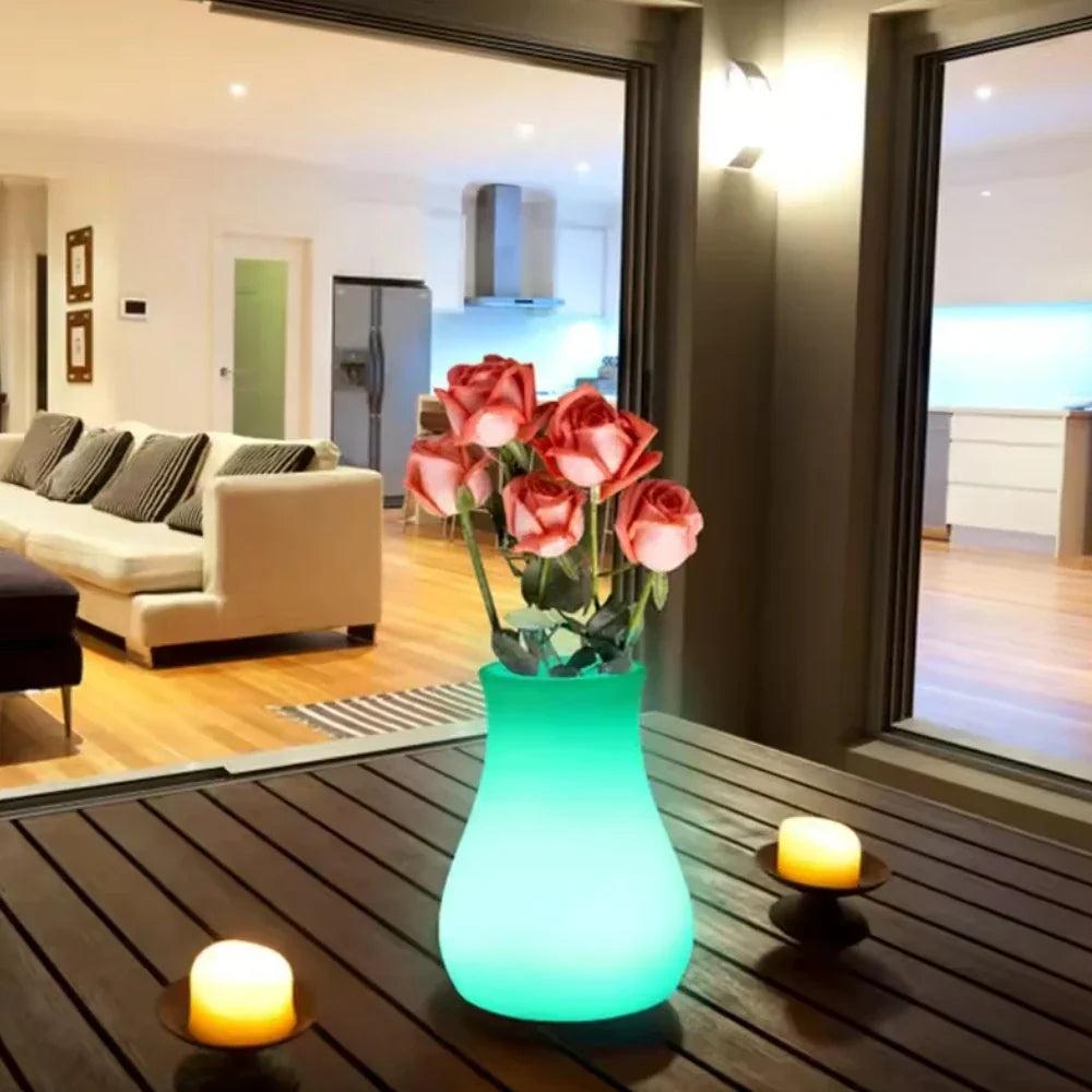 LED Flower Vase | USB Rechargeable IP65 Waterproof & 16-Colour Remote