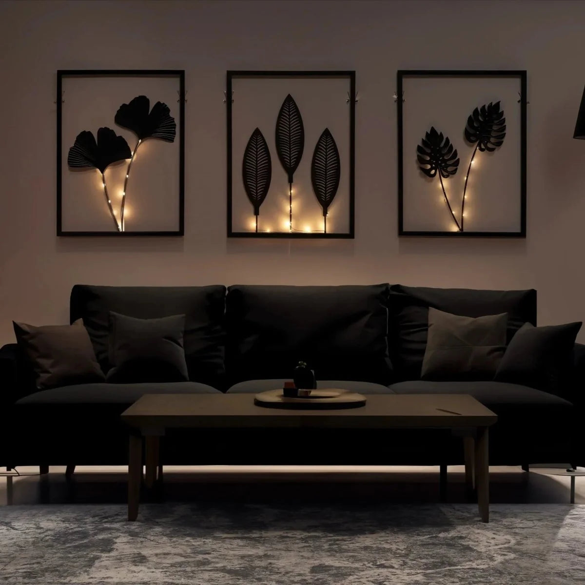 LED Frame Lamp Set | Color-Changing Ambient & Battery-Powered | Set of 3
