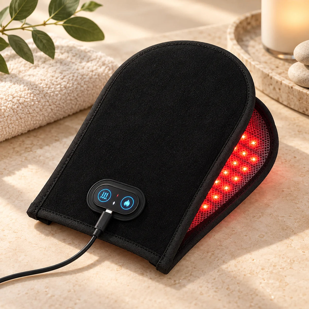 LED Hand Therapy Mitten | Dual Red & Infrared LEDs