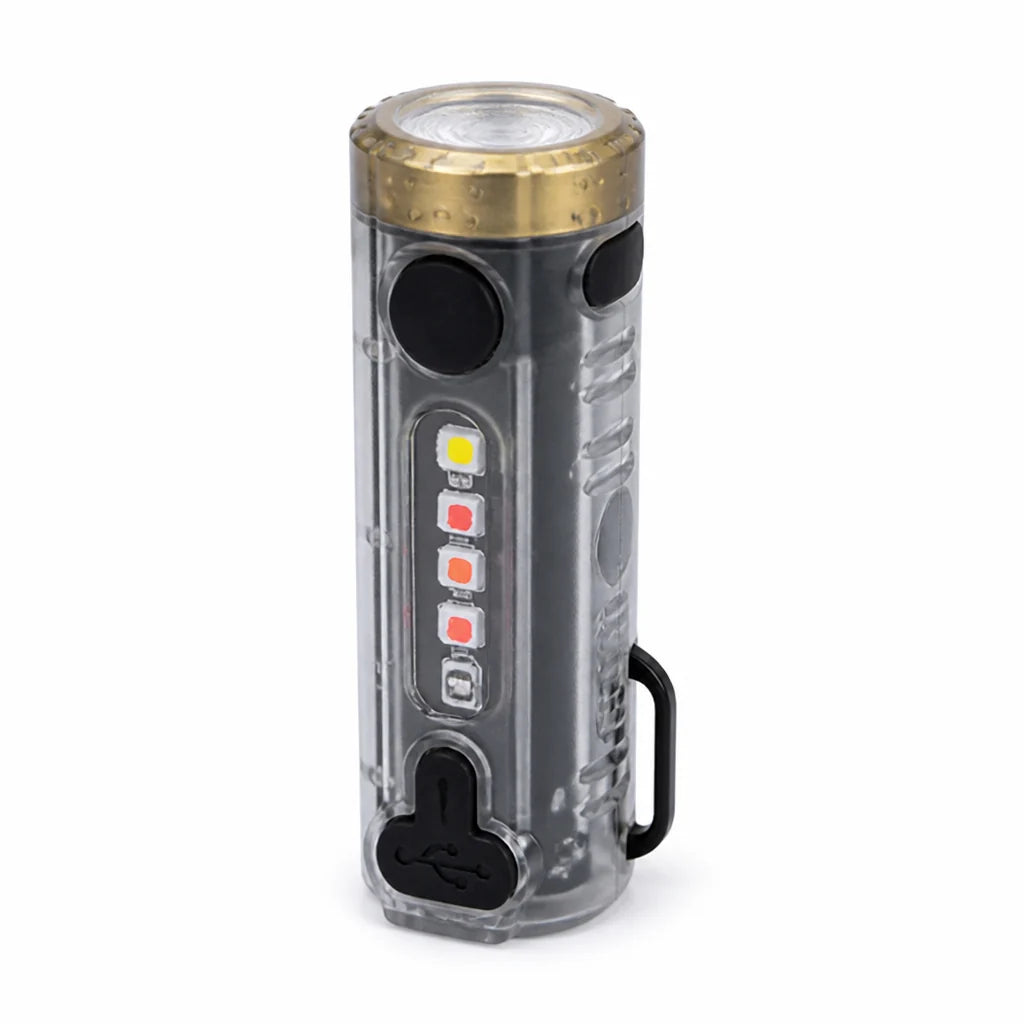 LED Keychain Flashlight | USB Rechargeable & 11 Modes | 6.5 x 1.5 cm
