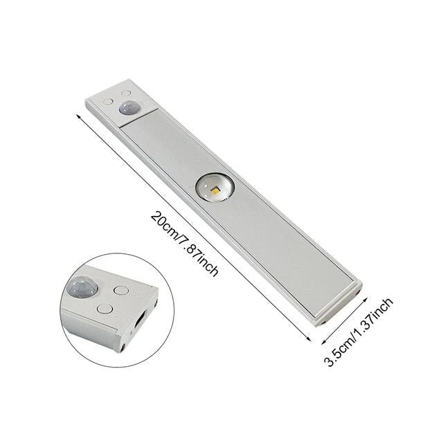 LED Motion Sensor Light | USB-C Rechargeable & Dimmable | Magnetic & Adhesive Mount