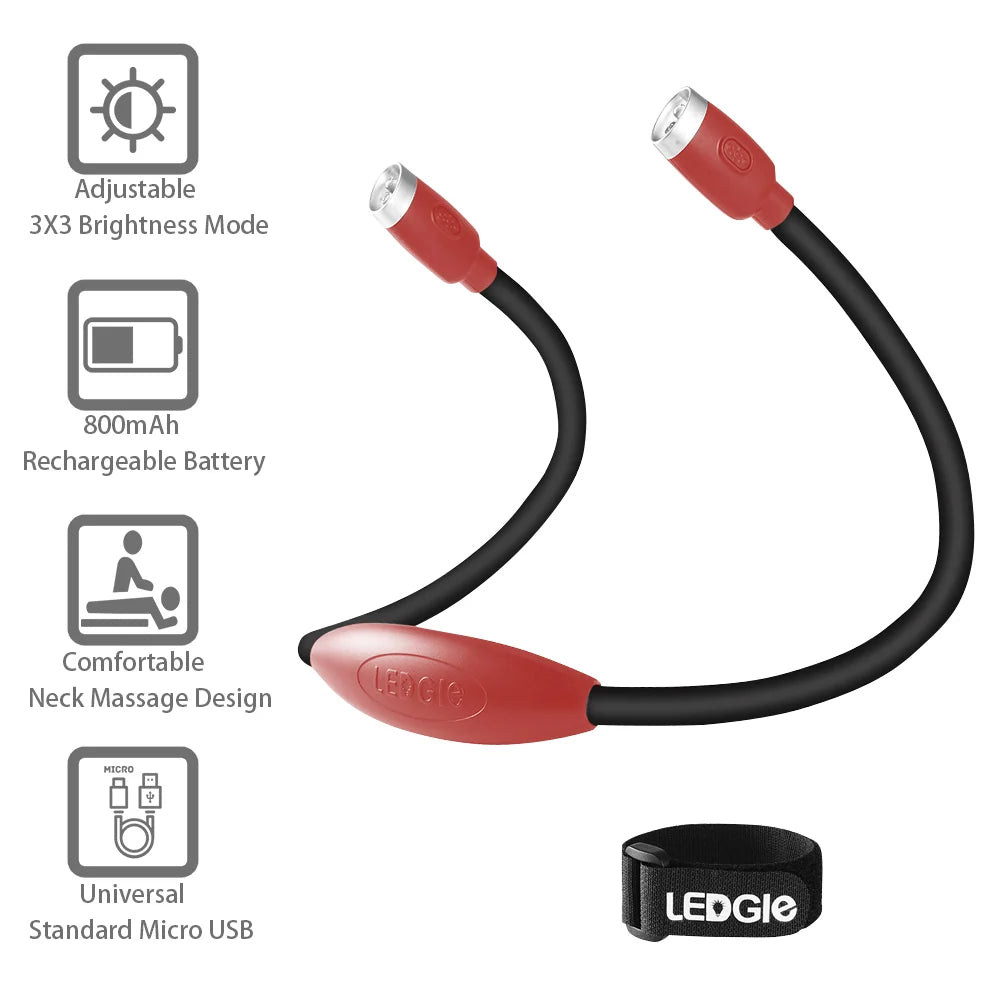 LED Neck Light | Flexible Arms & Rechargeable | Hands-Free