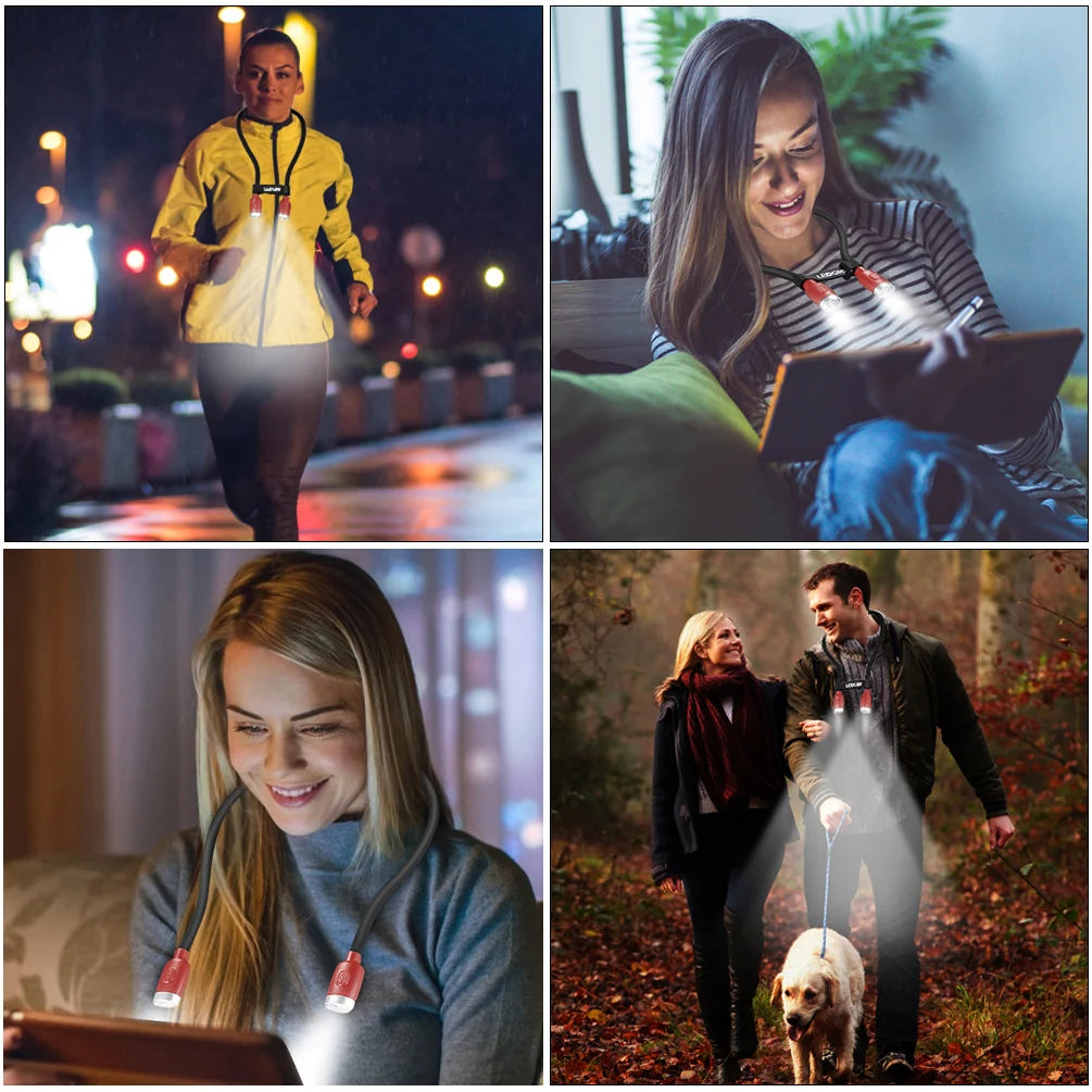 LED Neck Light | Flexible Arms & Rechargeable | Hands-Free