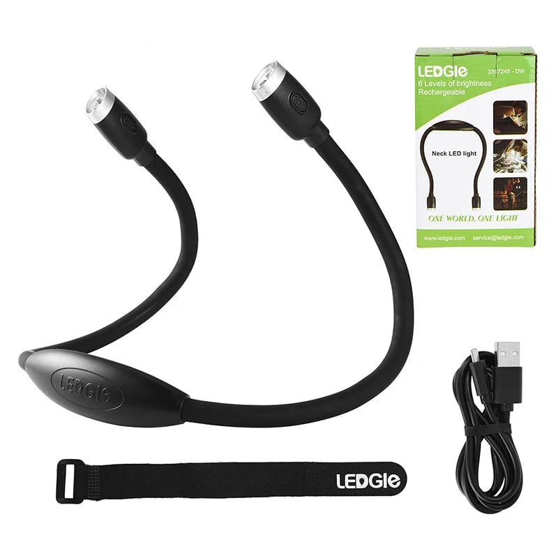 LED Neck Light | Flexible Arms & Rechargeable | Hands-Free
