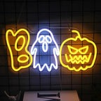 LED Neon Sign | Halloween Pumpkin & Ghost USB Powered