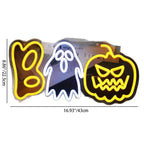 LED Neon Sign | Halloween Pumpkin & Ghost USB Powered