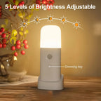 LED Night Light | Motion Sensor, Adjustable Brightness & USB Rechargeable | 2000mAh Battery