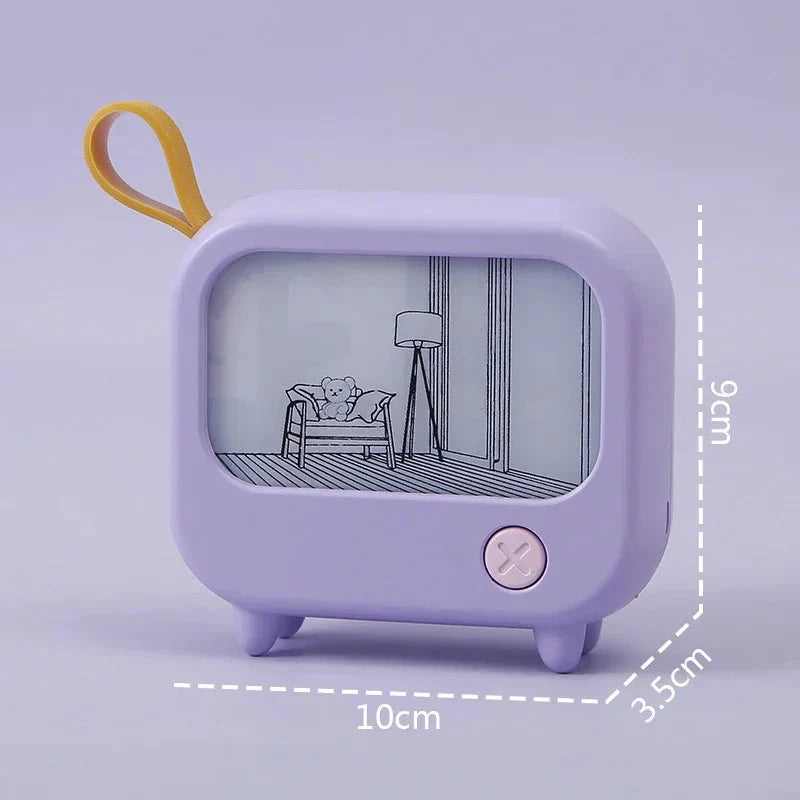 LED Night Light | TV Painting Design & Rechargeable | Up to 120 Min