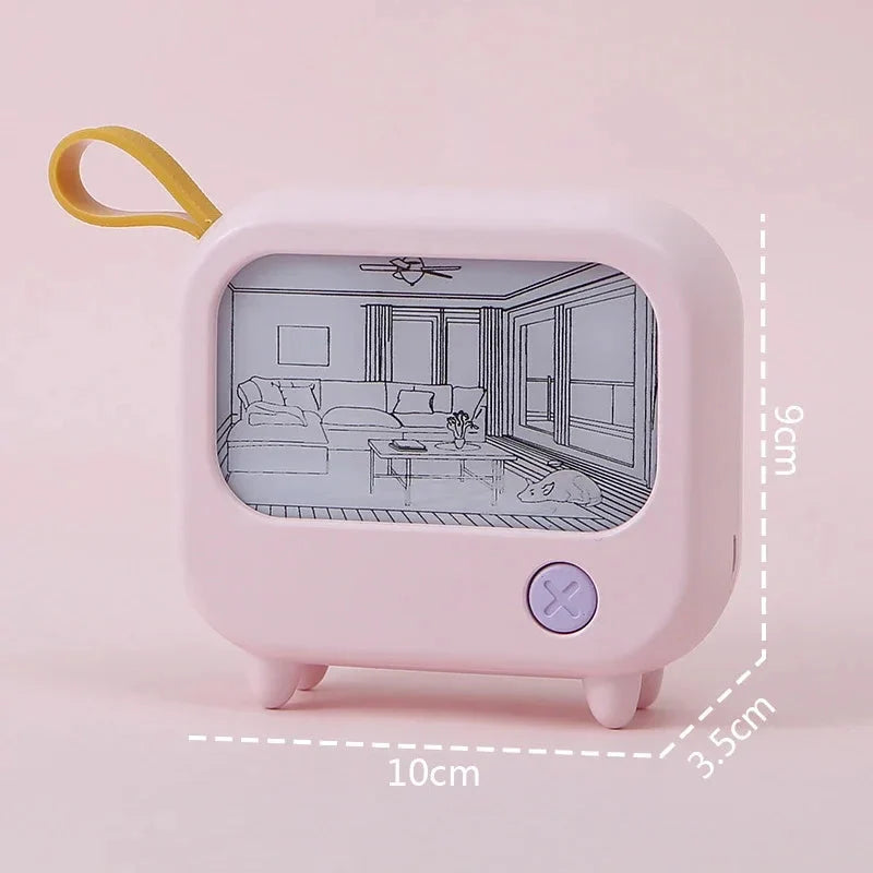 LED Night Light | TV Painting Design & Rechargeable | Up to 120 Min