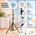 LED Ring Light | USB-Powered Adjustable Tripod & Phone Holder