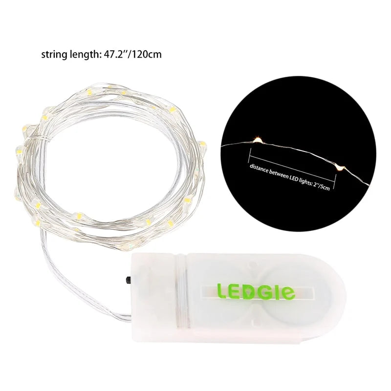 LED String Lights | Flexible Copper Wire & Waterproof | 1.2 M