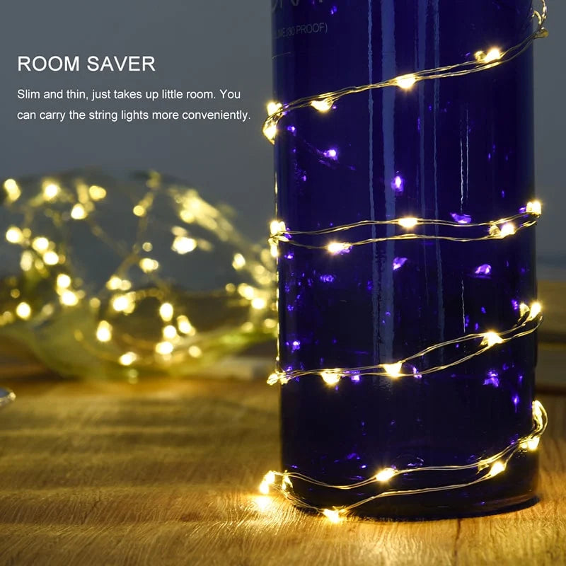 LED String Lights | Flexible Copper Wire & Waterproof | 1.2 M