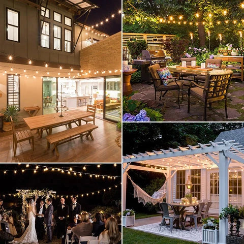 Outdoor String Lights | Weatherproof Globe Bulbs | 15-30 m