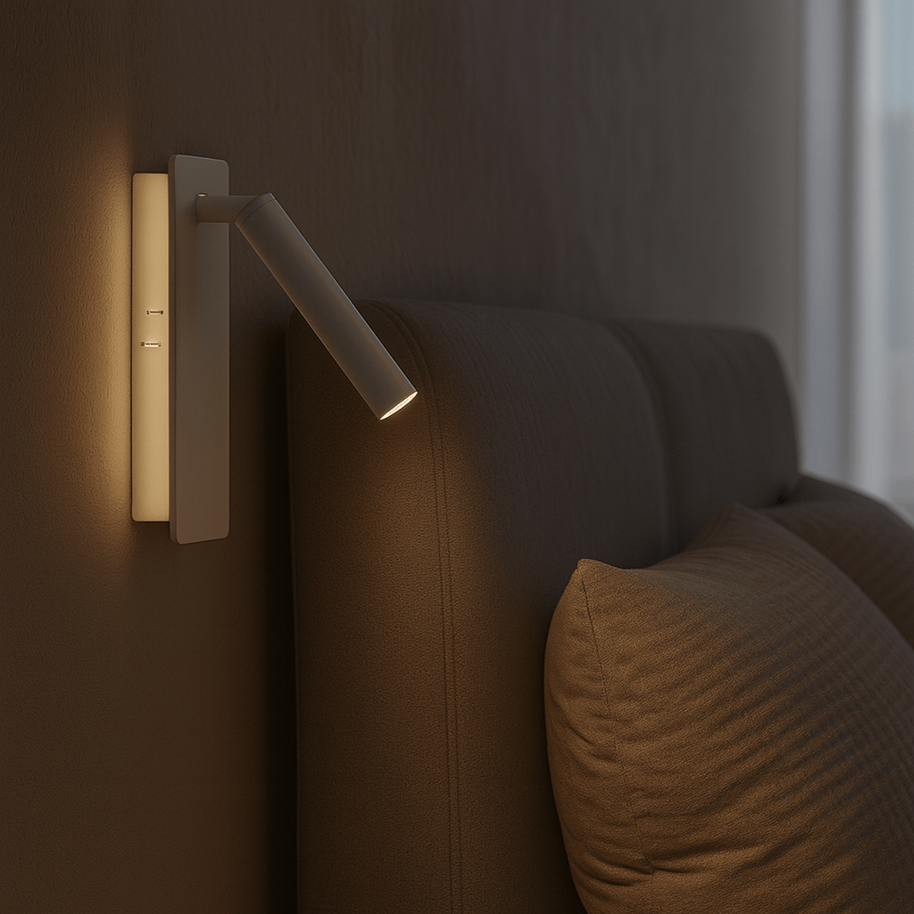 Bedside Wall Lamp | Rotatable Head & Adjustable Brightness