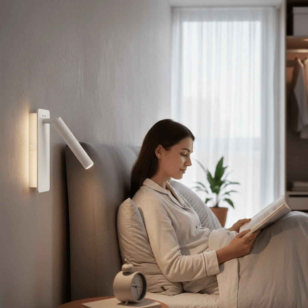 Bedside Wall Lamp | Rotatable Head & Adjustable Brightness