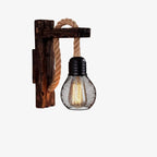 LED Wall Lamp | Rectangular Wood Frame | Walnut Finish