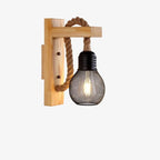 LED Wall Lamp | Rectangular Wood Frame | Walnut Finish