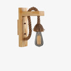 LED Wall Lamp | Rectangular Wood Frame | Walnut Finish