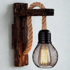 LED Wall Lamp | Rectangular Wood Frame | Walnut Finish