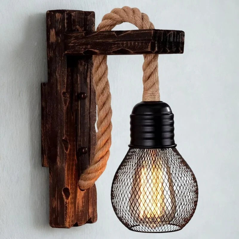 LED Wall Lamp | Rectangular Wood Frame | Walnut Finish
