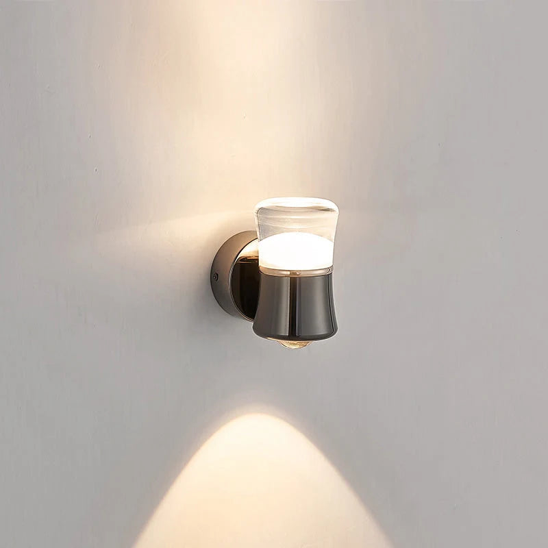 LED Wall Light | Crystal & Gold Accent | Integrated 10W LED