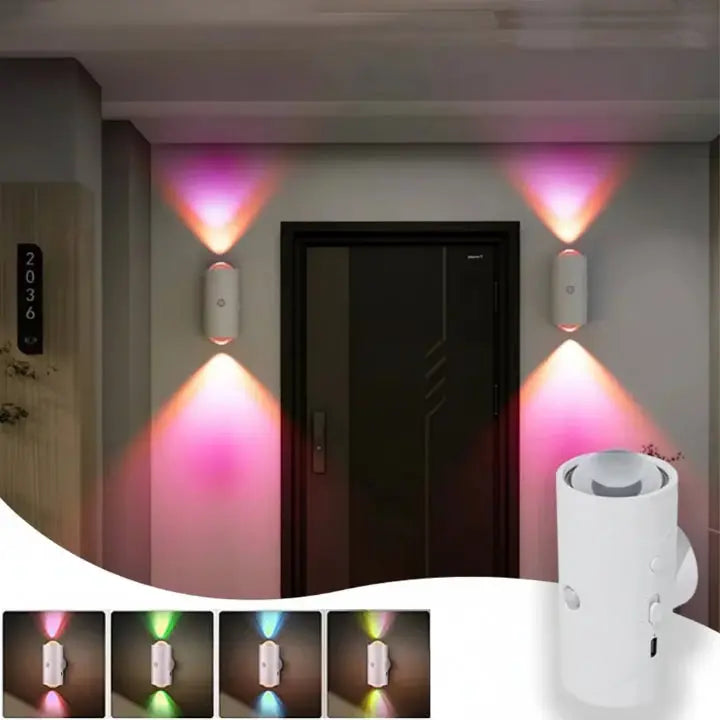 LED Wall Light | Motion Sensor & USB Rechargeable | RGB Light