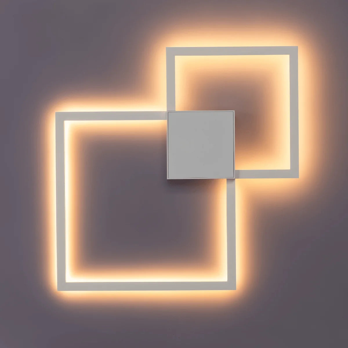 LED Wall Light | Square Black Metal | 35 x 35 x 4 cm