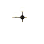 LED Wall Light | Round Glass Globe | Metal Base