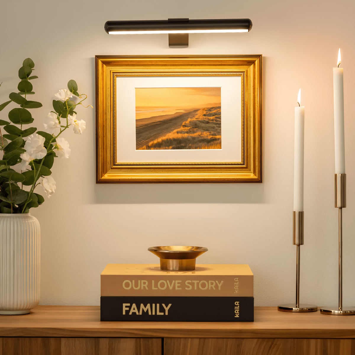 Wireless Wall Light | 360° Rotating & Dimmable | Rechargeable Battery