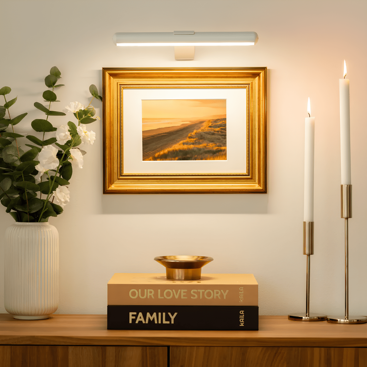 Wireless Wall Light | 360° Rotating & Dimmable | Rechargeable Battery