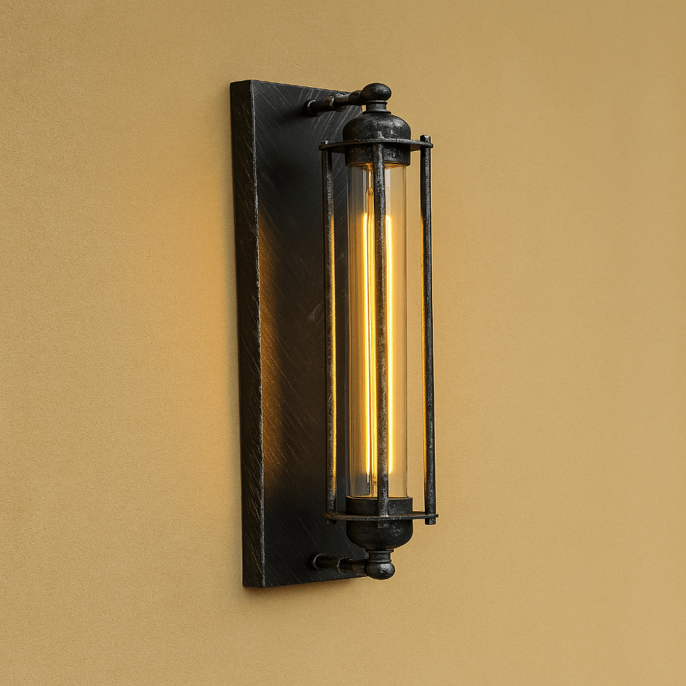 LED Wall Light | Vintage Metal Sconce | Warm Bulbs Included