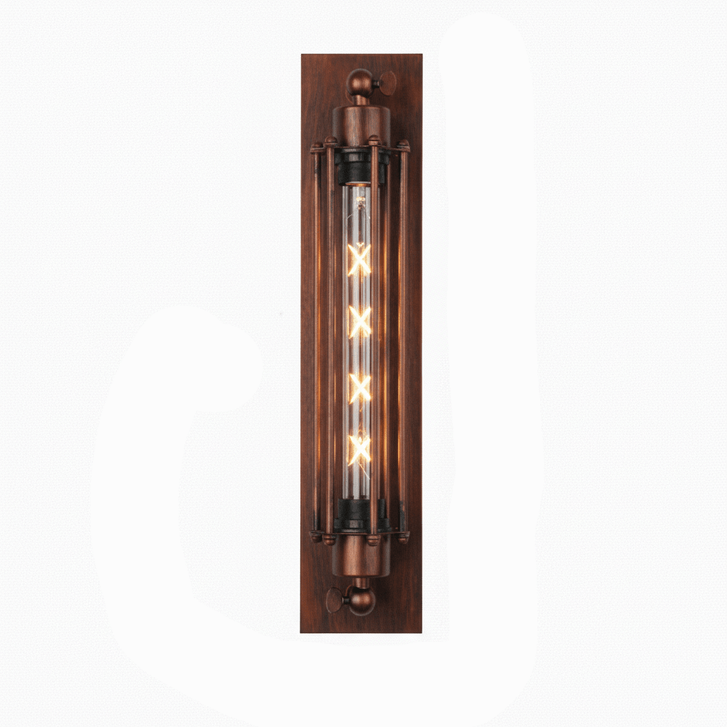LED Wall Light | Vintage Metal Sconce | Warm Bulbs Included