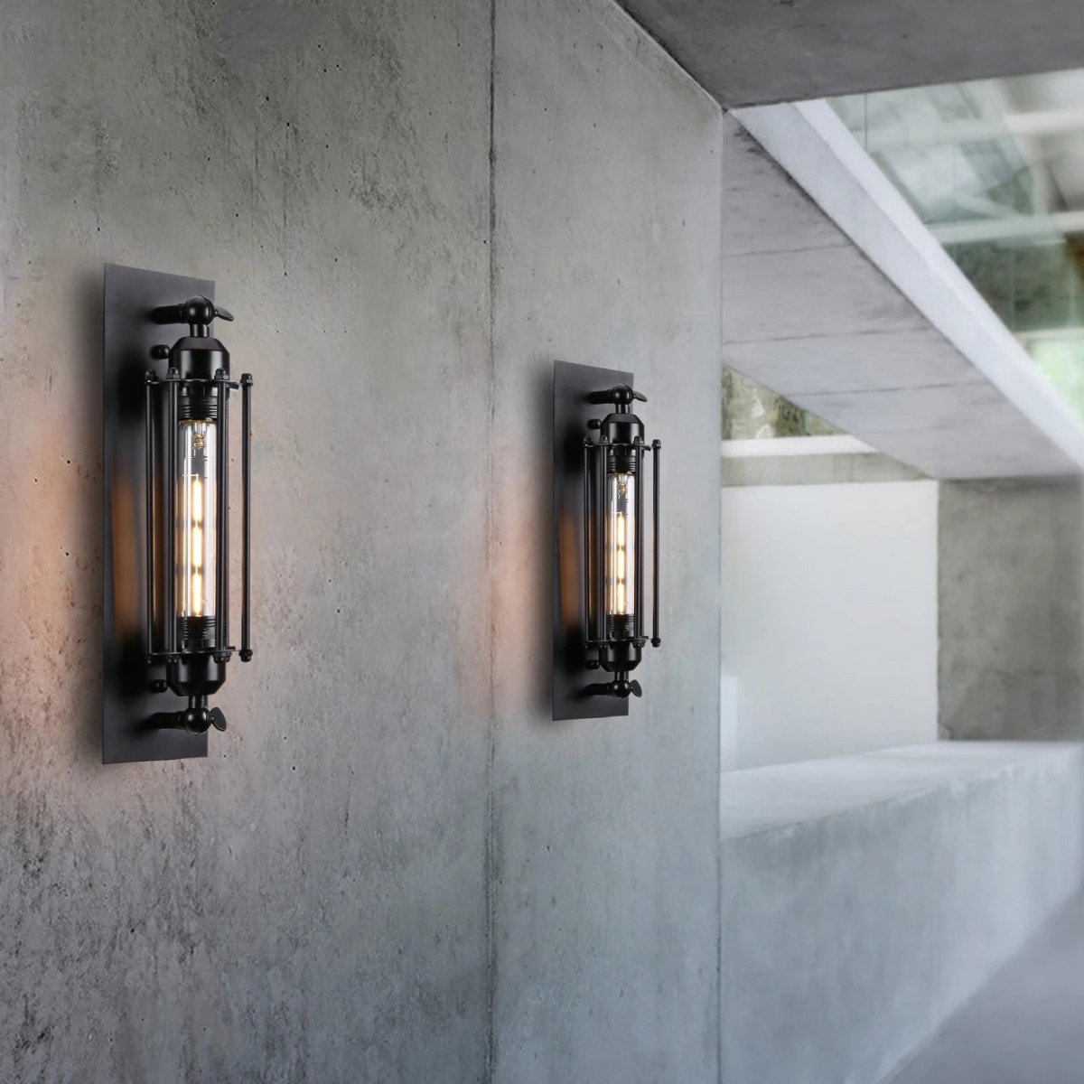 LED Wall Light | Vintage Metal Sconce | Warm Bulbs Included