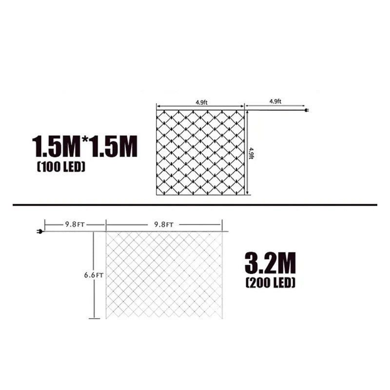 Light Net | Solar-Powered 200-LED & Waterproof