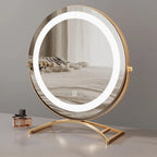 Lighted Makeup Mirror | 360° Rotation, Tri-Tone Lighting & Cordless Rechargeable