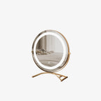 Lighted Makeup Mirror | 360° Rotation, Tri-Tone Lighting & Cordless Rechargeable
