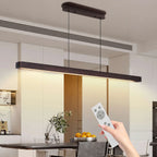 Linear Pendant Light | Walnut Accent & Remote-Dimmable LED