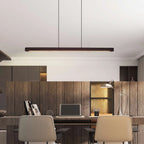 Linear Pendant Light | Walnut Accent & Remote-Dimmable LED