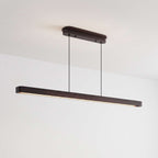 Linear Pendant Light | Walnut Accent & Remote-Dimmable LED