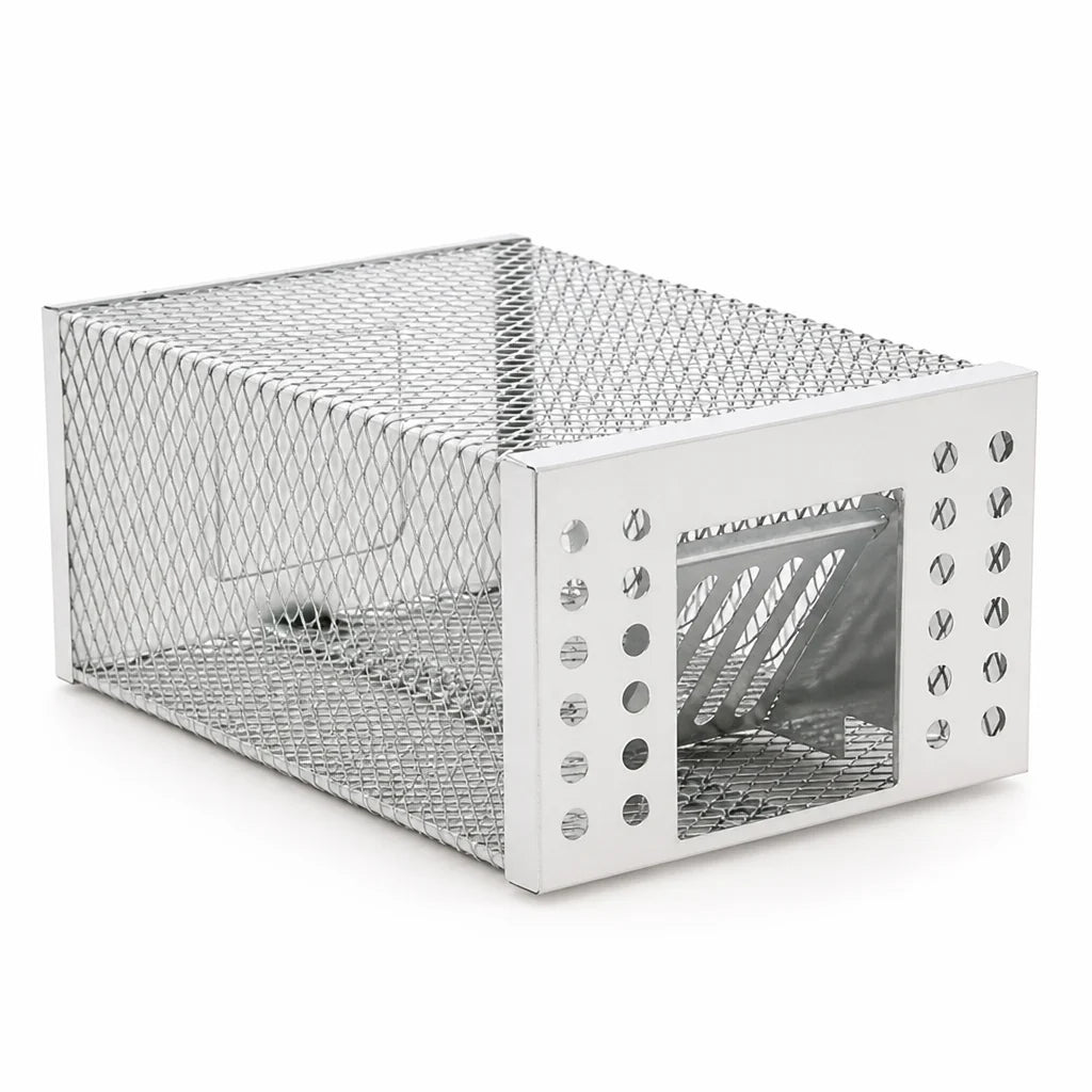 Live Rodent Trap | Stainless Steel & Animal-Friendly | 26 x 13 x 13 cm
