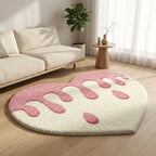 Living Room Rug | Heart-Shaped Short-Pile & Non-Slip